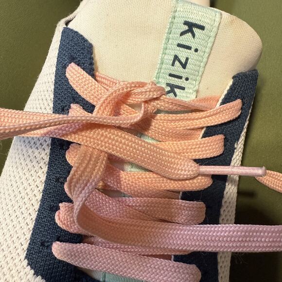 Kizik Womens Size 8.5 Men’s 7.5 SlipOn Hands-Free Sneakers Peach Cream Mint Knit - Picture 13 of 14